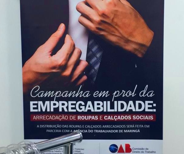 OAB Maringá doa roupas sociais para candidatos a uma vaga de emprego