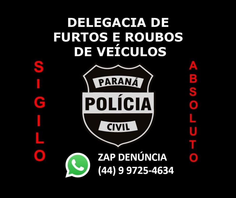 Polícia cria WhatsApp para denúncias de furtos e roubos de veículos