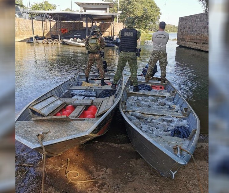 Operação Hórus apreende meia tonelada de maconha em duas embarcações