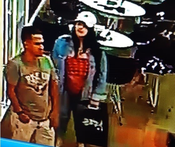 PM pede ajuda para identificar casal que comete furtos em lojas de Maringá