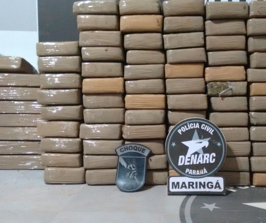 Denarc apreende 100 kg de maconha na PR-317 em Maringá