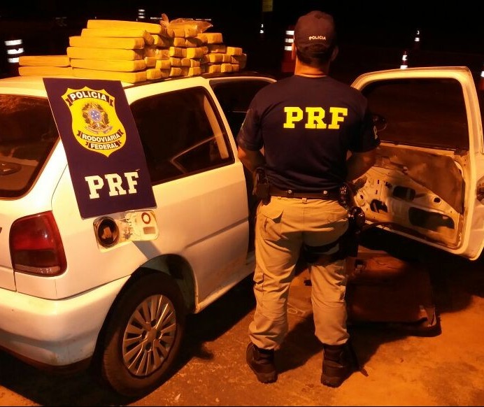 PRF apreende 81 kg de maconha na BR-487