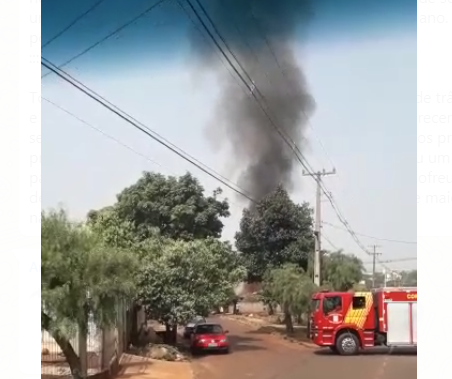 Incêndio em residência mobiliza equipes de socorro